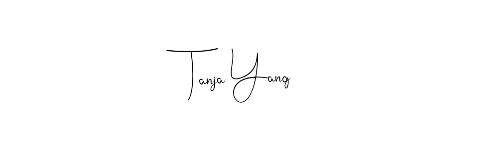 Andilay-7BmLP is a professional signature style that is perfect for those who want to add a touch of class to their signature. It is also a great choice for those who want to make their signature more unique. Get Tanja Yang name to fancy signature for free. Tanja Yang signature style 4 images and pictures png