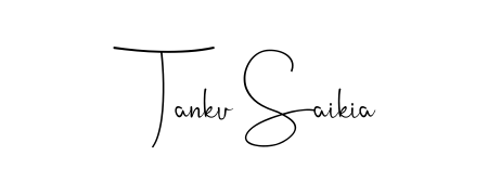 Achieve flawless digital penmanship with Tanku Saikia name in Andilay-7BmLP font. The perfect tool for creating online signatures. Tanku Saikia signature style 4 images and pictures png