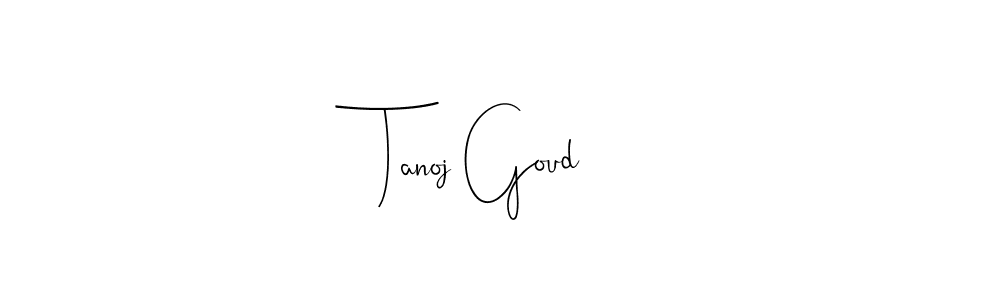 Make a beautiful signature design for name Tanoj Goud. Use this online signature maker to create a handwritten signature for free. Tanoj Goud signature style 4 images and pictures png