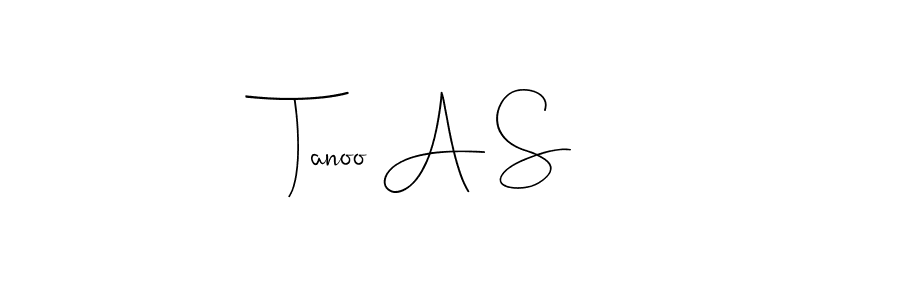 How to make Tanoo A S signature? Andilay-7BmLP is a professional autograph style. Create handwritten signature for Tanoo A S name. Tanoo A S signature style 4 images and pictures png