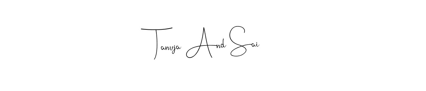 You can use this online signature creator to create a handwritten signature for the name Tanuja And Sai. This is the best online autograph maker. Tanuja And Sai signature style 4 images and pictures png