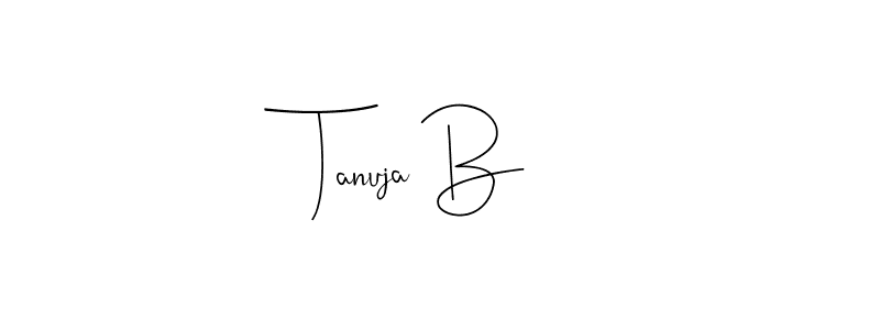 Use a signature maker to create a handwritten signature online. With this signature software, you can design (Andilay-7BmLP) your own signature for name Tanuja B. Tanuja B signature style 4 images and pictures png