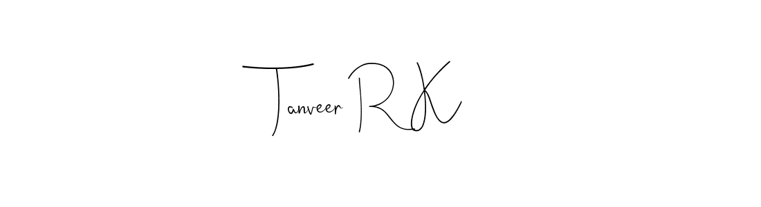 How to Draw Tanveer R K signature style? Andilay-7BmLP is a latest design signature styles for name Tanveer R K. Tanveer R K signature style 4 images and pictures png