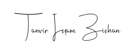 A sleek calligraphic signature for name Tanvir Islam Zishan utilizing Andilay-7BmLP styling. Great for adding personal signatures to photos and art. Tanvir Islam Zishan signature style 4 images and pictures png