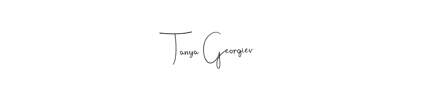 Use a signature maker to create a handwritten signature online. With this signature software, you can design (Andilay-7BmLP) your own signature for name Tanya Georgiev. Tanya Georgiev signature style 4 images and pictures png