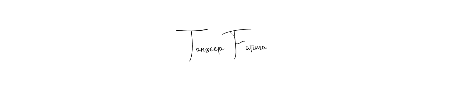 Make a beautiful signature design for name Tanzeela Fatima. With this signature (Andilay-7BmLP) style, you can create a handwritten signature for free. Tanzeela Fatima signature style 4 images and pictures png