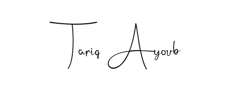 The Andilay-7BmLP font transforms the name Tariq Ayoub into an executive sign with sharp precision and distinguished character. Tariq Ayoub signature style 4 images and pictures png