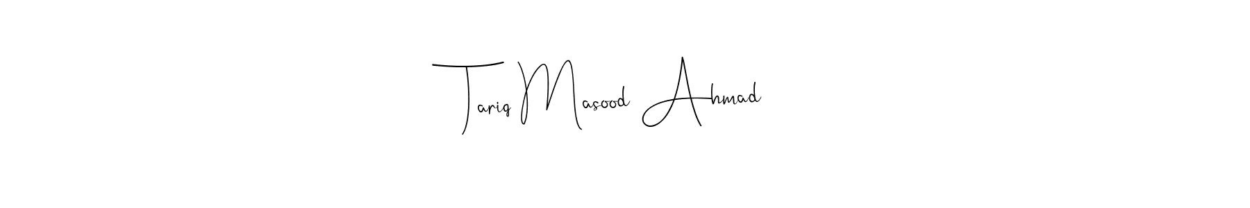 Make a beautiful signature design for name Tariq Masood Ahmad. Use this online signature maker to create a handwritten signature for free. Tariq Masood Ahmad signature style 4 images and pictures png