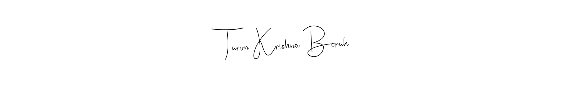 if you are searching for the best signature style for your name Tarun Krishna Borah. so please give up your signature search. here we have designed multiple signature styles  using Andilay-7BmLP. Tarun Krishna Borah signature style 4 images and pictures png