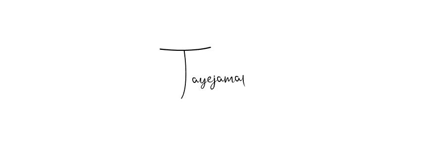 Andilay-7BmLP is a professional signature style that is perfect for those who want to add a touch of class to their signature. It is also a great choice for those who want to make their signature more unique. Get Tayejamal name to fancy signature for free. Tayejamal signature style 4 images and pictures png