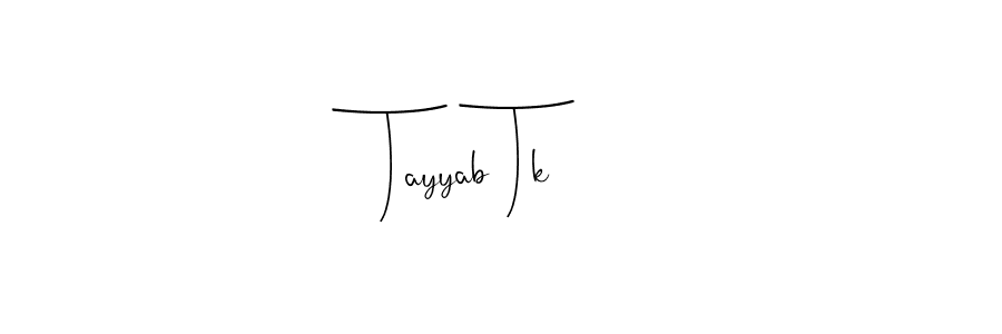 The best way (Andilay-7BmLP) to make a short signature is to pick only two or three words in your name. The name Tayyab Tk include a total of six letters. For converting this name. Tayyab Tk signature style 4 images and pictures png