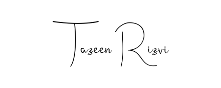 Master the art of signing with Tazeen Rizvi written in fluent Andilay-7BmLP script. A great template to practice and refine your handwriting. Tazeen Rizvi signature style 4 images and pictures png