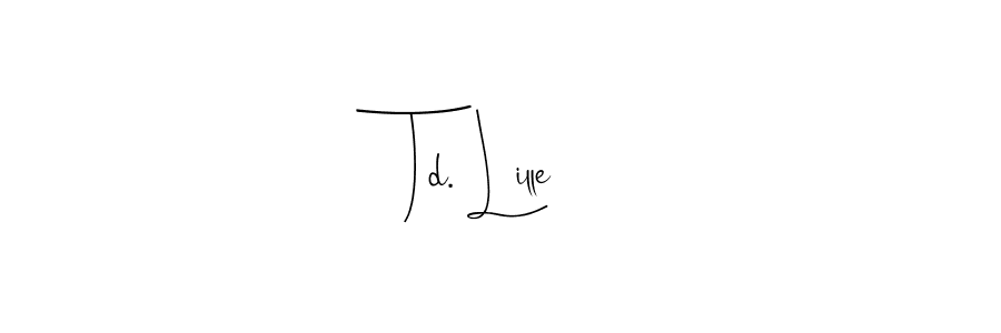 Use a signature maker to create a handwritten signature online. With this signature software, you can design (Andilay-7BmLP) your own signature for name Td. Lille. Td. Lille signature style 4 images and pictures png