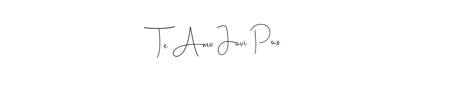 if you are searching for the best signature style for your name Te Amo Javi Paz. so please give up your signature search. here we have designed multiple signature styles  using Andilay-7BmLP. Te Amo Javi Paz signature style 4 images and pictures png