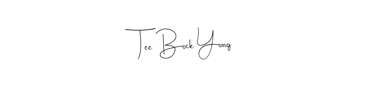Make a beautiful signature design for name Tee Bock Yong. With this signature (Andilay-7BmLP) style, you can create a handwritten signature for free. Tee Bock Yong signature style 4 images and pictures png