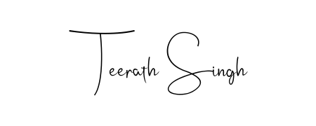 Make your name Teerath Singh memorable on every contract using Andilay-7BmLP autograph style. Instant transparent background export available. Teerath Singh signature style 4 images and pictures png