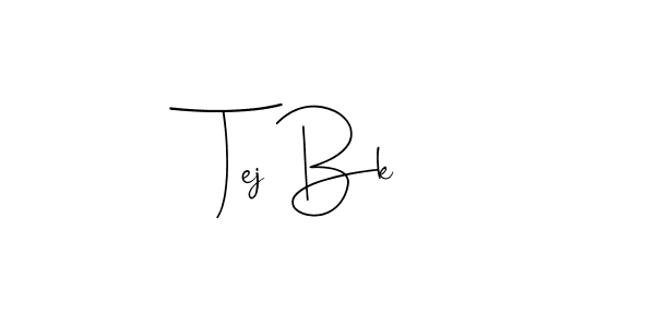 How to Draw Tej Bk signature style? Andilay-7BmLP is a latest design signature styles for name Tej Bk. Tej Bk signature style 4 images and pictures png
