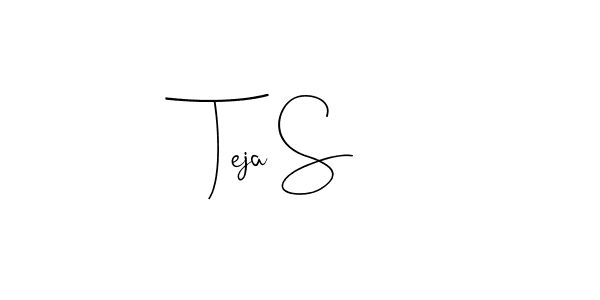 Design your own signature with our free online signature maker. With this signature software, you can create a handwritten (Andilay-7BmLP) signature for name Teja S. Teja S signature style 4 images and pictures png
