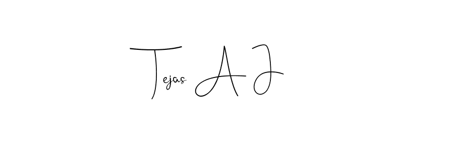 Also You can easily find your signature by using the search form. We will create Tejas A J name handwritten signature images for you free of cost using Andilay-7BmLP sign style. Tejas A J signature style 4 images and pictures png