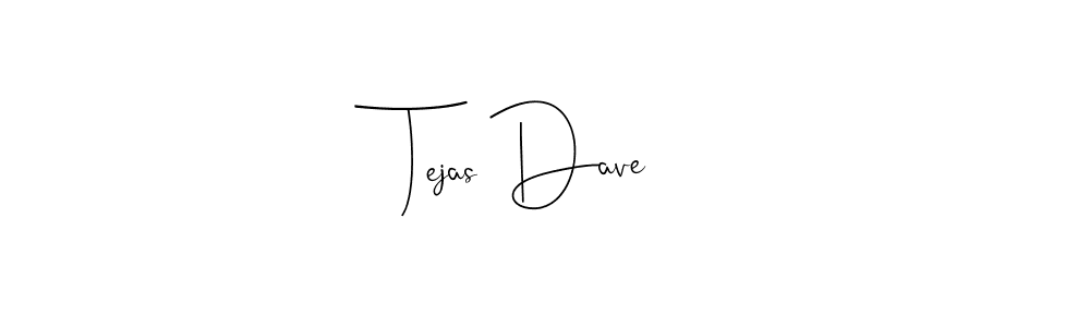 Also You can easily find your signature by using the search form. We will create Tejas Dave name handwritten signature images for you free of cost using Andilay-7BmLP sign style. Tejas Dave signature style 4 images and pictures png
