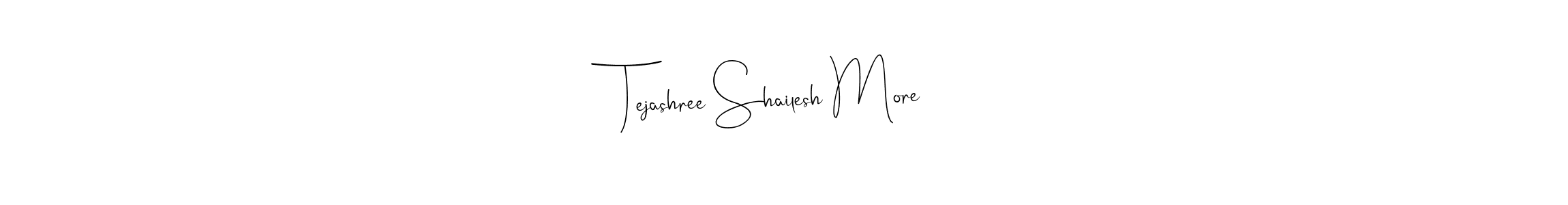 Also You can easily find your signature by using the search form. We will create Tejashree Shailesh More name handwritten signature images for you free of cost using Andilay-7BmLP sign style. Tejashree Shailesh More signature style 4 images and pictures png