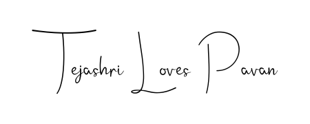 Create your official email sign-off with Tejashri Loves Pavan name in Andilay-7BmLP style. Crisp, clean, and perfectly legible across all screens. Tejashri Loves Pavan signature style 4 images and pictures png