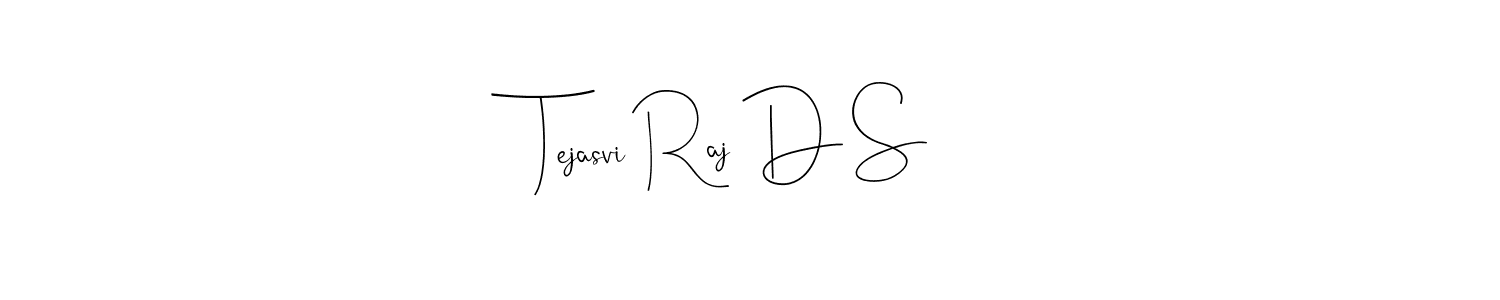 You should practise on your own different ways (Andilay-7BmLP) to write your name (Tejasvi Raj D S) in signature. don't let someone else do it for you. Tejasvi Raj D S signature style 4 images and pictures png