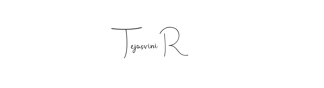 Andilay-7BmLP is a professional signature style that is perfect for those who want to add a touch of class to their signature. It is also a great choice for those who want to make their signature more unique. Get Tejasvini R name to fancy signature for free. Tejasvini R signature style 4 images and pictures png