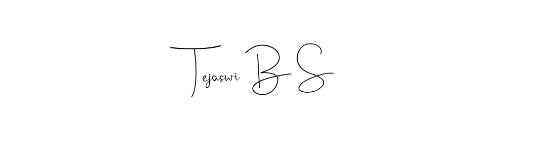 You should practise on your own different ways (Andilay-7BmLP) to write your name (Tejaswi B S) in signature. don't let someone else do it for you. Tejaswi B S signature style 4 images and pictures png