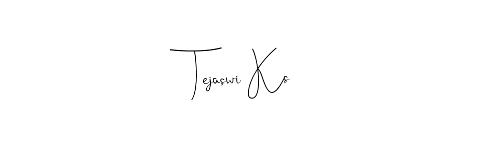 You should practise on your own different ways (Andilay-7BmLP) to write your name (Tejaswi Ks) in signature. don't let someone else do it for you. Tejaswi Ks signature style 4 images and pictures png