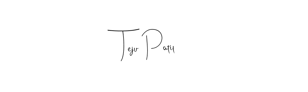 Make a beautiful signature design for name Teju Patil. With this signature (Andilay-7BmLP) style, you can create a handwritten signature for free. Teju Patil signature style 4 images and pictures png