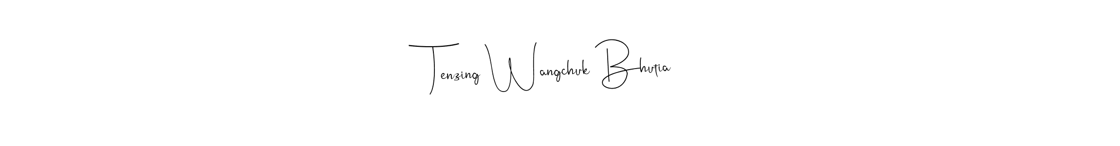 if you are searching for the best signature style for your name Tenzing Wangchuk Bhutia. so please give up your signature search. here we have designed multiple signature styles  using Andilay-7BmLP. Tenzing Wangchuk Bhutia signature style 4 images and pictures png