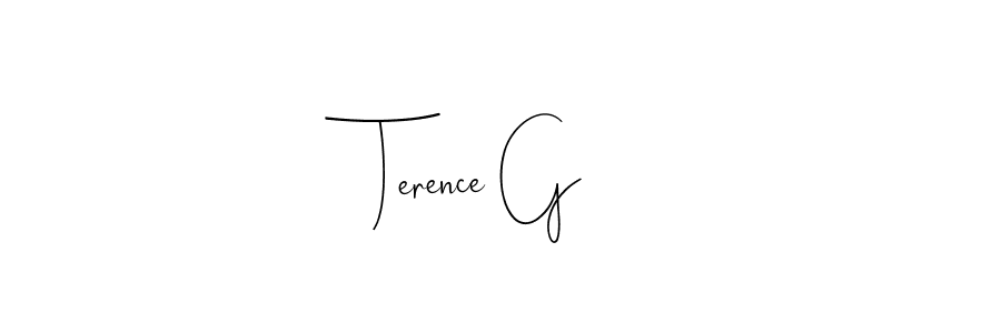 How to make Terence G signature? Andilay-7BmLP is a professional autograph style. Create handwritten signature for Terence G name. Terence G signature style 4 images and pictures png