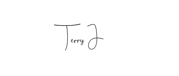 if you are searching for the best signature style for your name Terry J. so please give up your signature search. here we have designed multiple signature styles  using Andilay-7BmLP. Terry J signature style 4 images and pictures png