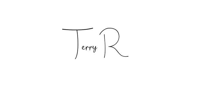 Make a beautiful signature design for name Terry R. Use this online signature maker to create a handwritten signature for free. Terry R signature style 4 images and pictures png