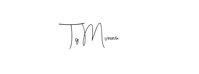 How to Draw Tg Munna signature style? Andilay-7BmLP is a latest design signature styles for name Tg Munna. Tg Munna signature style 4 images and pictures png