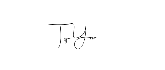 if you are searching for the best signature style for your name Tgr Ynr. so please give up your signature search. here we have designed multiple signature styles  using Andilay-7BmLP. Tgr Ynr signature style 4 images and pictures png