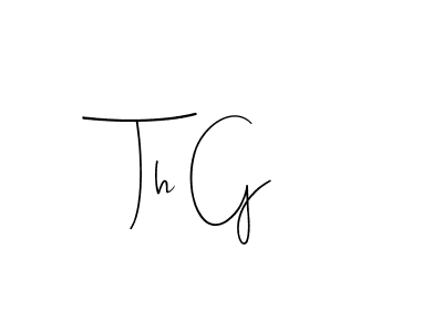 Design your own signature with our free online signature maker. With this signature software, you can create a handwritten (Andilay-7BmLP) signature for name Th G. Th G signature style 4 images and pictures png