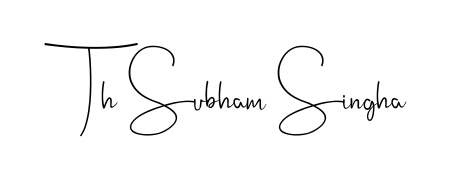 Master the art of signing with Th Subham Singha written in fluent Andilay-7BmLP script. A great template to practice and refine your handwriting. Th Subham Singha signature style 4 images and pictures png