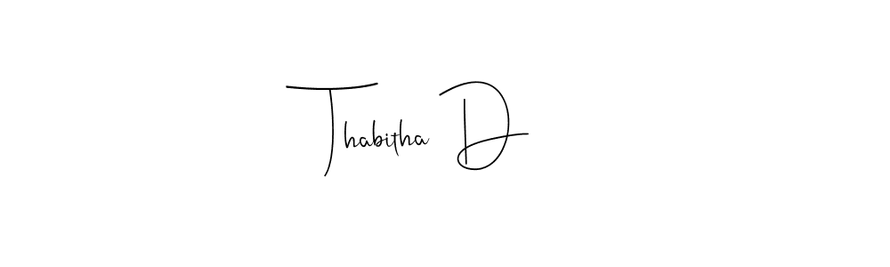 Once you've used our free online signature maker to create your best signature Andilay-7BmLP style, it's time to enjoy all of the benefits that Thabitha D name signing documents. Thabitha D signature style 4 images and pictures png