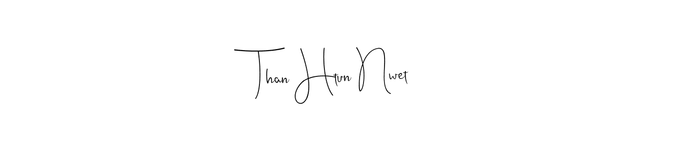 Andilay-7BmLP is a professional signature style that is perfect for those who want to add a touch of class to their signature. It is also a great choice for those who want to make their signature more unique. Get Than Htun Nwet name to fancy signature for free. Than Htun Nwet signature style 4 images and pictures png