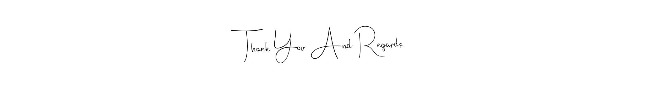 How to Draw Thank You And Regards signature style? Andilay-7BmLP is a latest design signature styles for name Thank You And Regards. Thank You And Regards signature style 4 images and pictures png