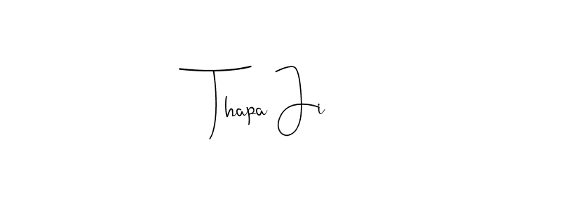 Design your own signature with our free online signature maker. With this signature software, you can create a handwritten (Andilay-7BmLP) signature for name Thapa Ji. Thapa Ji signature style 4 images and pictures png