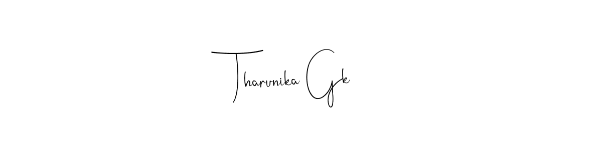 Make a beautiful signature design for name Tharunika Gk. Use this online signature maker to create a handwritten signature for free. Tharunika Gk signature style 4 images and pictures png
