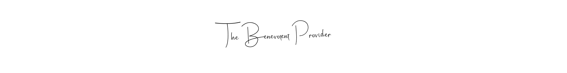 You should practise on your own different ways (Andilay-7BmLP) to write your name (The Benevolent Provider) in signature. don't let someone else do it for you. The Benevolent Provider signature style 4 images and pictures png