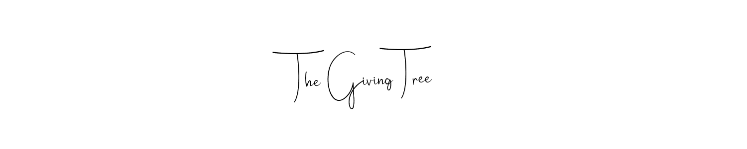 The best way (Andilay-7BmLP) to make a short signature is to pick only two or three words in your name. The name The Giving Tree include a total of six letters. For converting this name. The Giving Tree signature style 4 images and pictures png