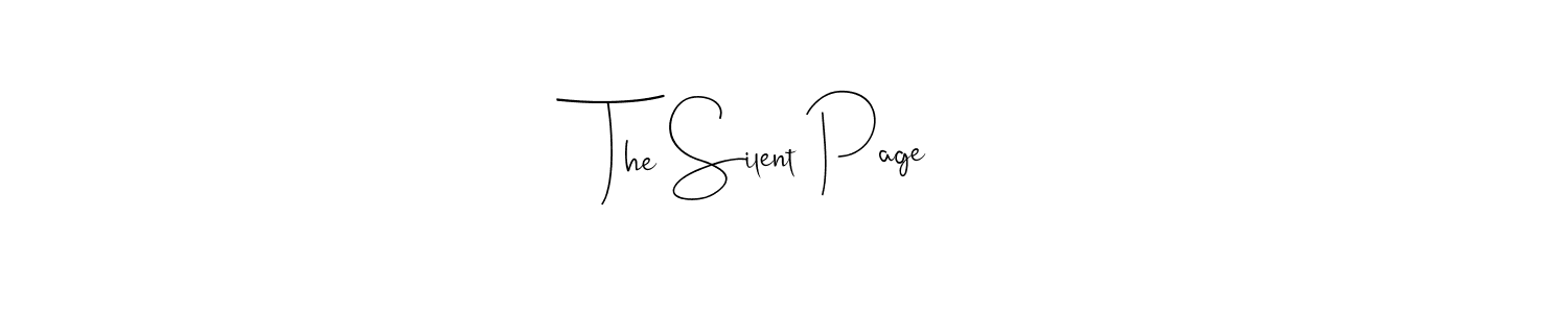 The best way (Andilay-7BmLP) to make a short signature is to pick only two or three words in your name. The name The Silent Page include a total of six letters. For converting this name. The Silent Page signature style 4 images and pictures png