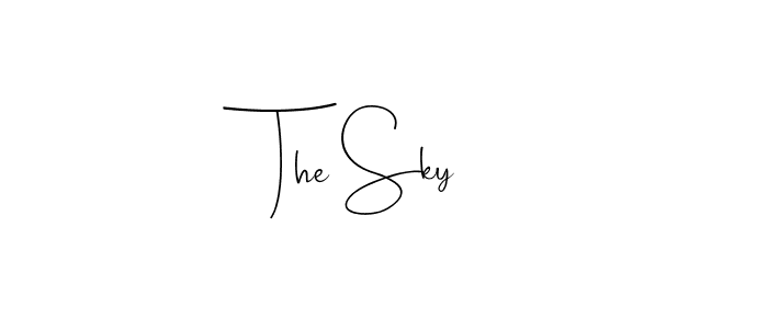 How to make The Sky name signature. Use Andilay-7BmLP style for creating short signs online. This is the latest handwritten sign. The Sky signature style 4 images and pictures png