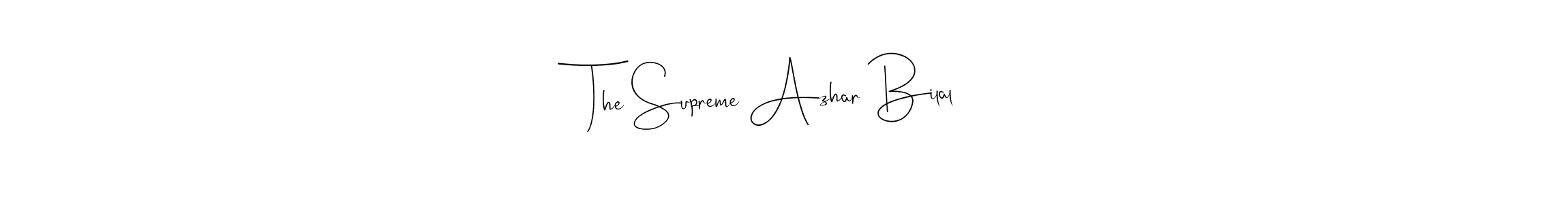 You should practise on your own different ways (Andilay-7BmLP) to write your name (The Supreme Azhar Bilal) in signature. don't let someone else do it for you. The Supreme Azhar Bilal signature style 4 images and pictures png