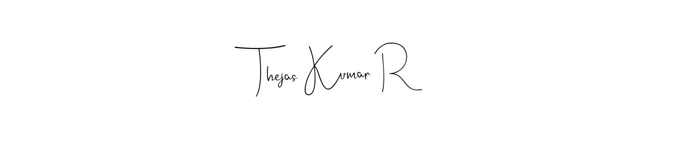 Make a beautiful signature design for name Thejas Kumar R. With this signature (Andilay-7BmLP) style, you can create a handwritten signature for free. Thejas Kumar R signature style 4 images and pictures png